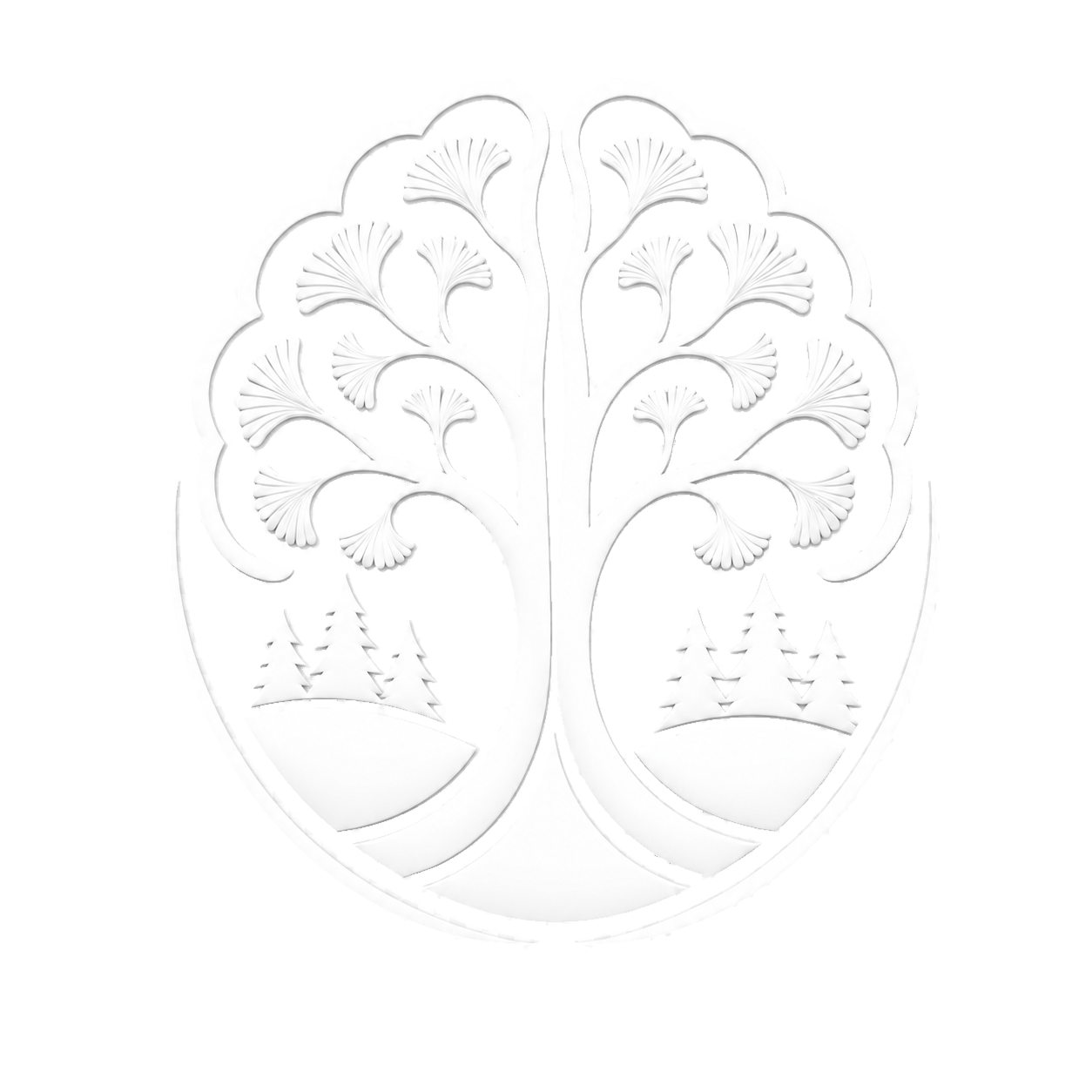 Berkshires Brain Summit emblem: a tree whose canopy of ginkgo leaves forms the shape of a human brain, rooted in the Berkshire hills.